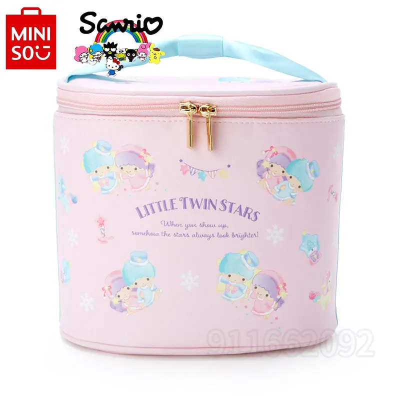 Miniso Sanrio New Cosmetic Bag Luxury Brand Fashion Women\'s Portable Cosmetic Bag Cartoon Wash Bag Large Capacity High Quality