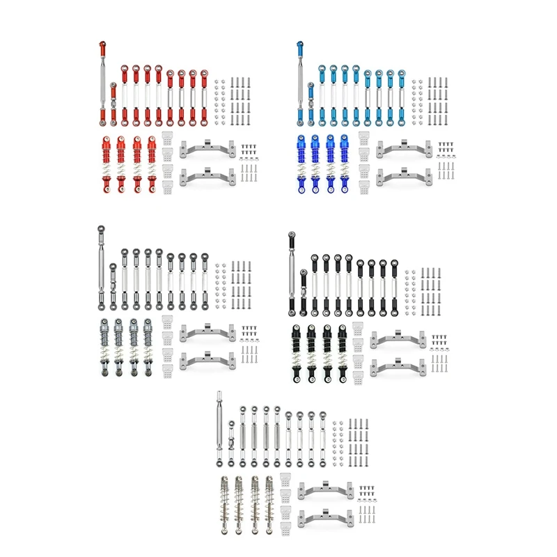 المعادن توجيه ربط قضيب سحب قضيب يتصاعد امتصاص الصدمات مجموعة ل MN D90 MN-90 MN99S 1/12 RC ترقية السيارات الملحقات