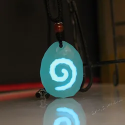 Luminous Necklace HearthStone Heroes of Warcraft Necklace GLOW In The DARK Night Pendant  Charm Fashion Men Boy