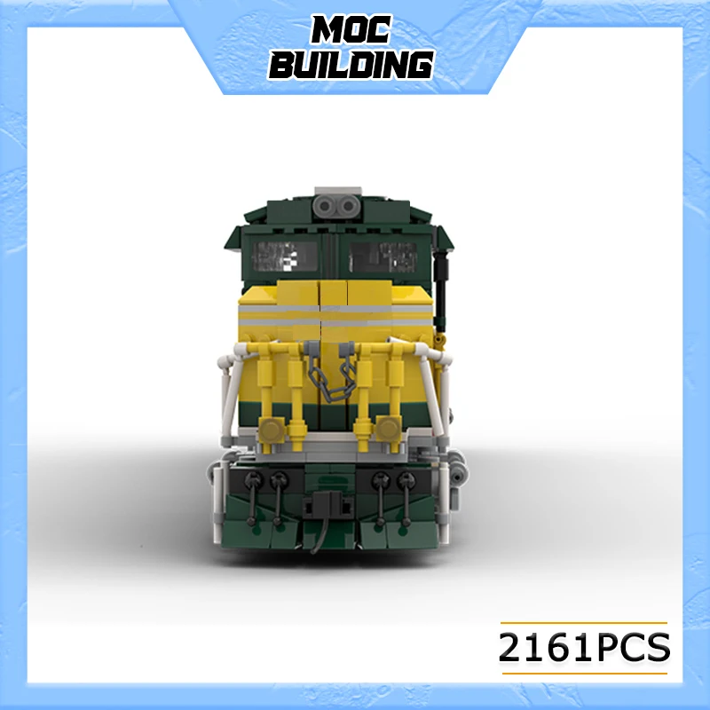 2161pcs MOC 1995 Chicago Noerthwestern Heritage SD70ACE Train Building Block Model Creative Assembly Toy Gifts