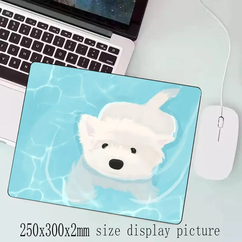 Dog Swimming Mouse Pad 22X18 40X45 Computer Accessories Office Game Table Mat Rubber Anti-slip Mousepad Small XS Decor Desk Pads