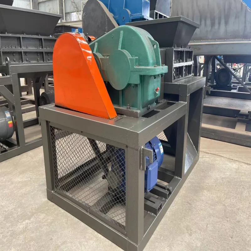 Small Mini Double Shaft Wood Metal Rubber Cardboard Shredding Crushing Waste Pet Plastic Bottle Roller Crusher Shredder Machine - view 2