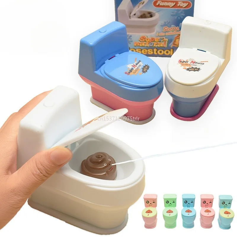 1PC Mini Sprinkler Toilet Mini Joke Toy Sprinkler Shocker Interesting Poop Spray Jokes Simulation Toilet Toy for Children