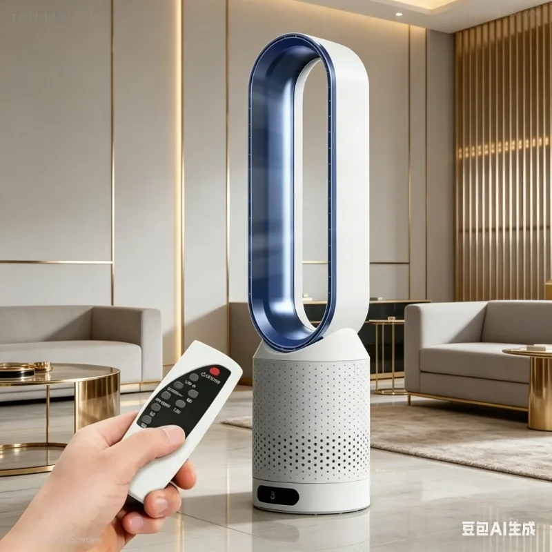 2026 Household Bladeless Tower Fan Clean Air Circulation Ultra Silent Cooling Fan for Dorm Desk Home Floor
