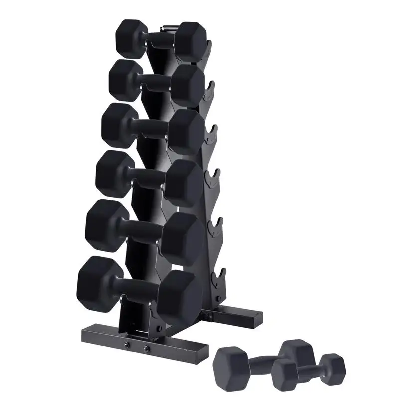 Dumbbell Storage Rack Strength Training Dumbbell Racks Alloy Steel A-Frame Strength Training Racks Holds 6 Pairs Dumbbell For