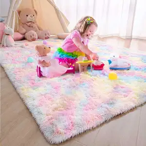 Great soft tugs of the boost for children, children's rug, girl rug, rainbow colors, headboard, children's room, floor, beautiful rugs 9 Main Sales Large Room Rug - №10