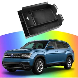 For Volkswagen VW Atlas and Cross Sport 2018-2020 2021 2022 2023 Center Console Organizer Armrest Box Secondary Storage Box Tray