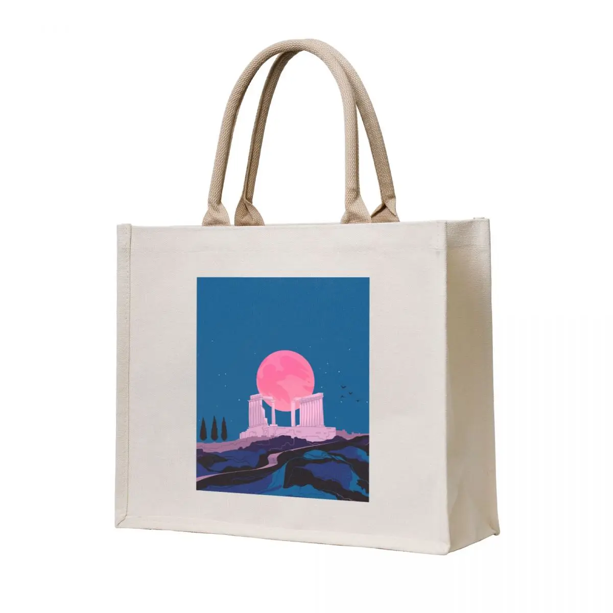 

Temple of Poseidon at Sounion Tote Bag tote men personalized bags aesthetic foldable reusable