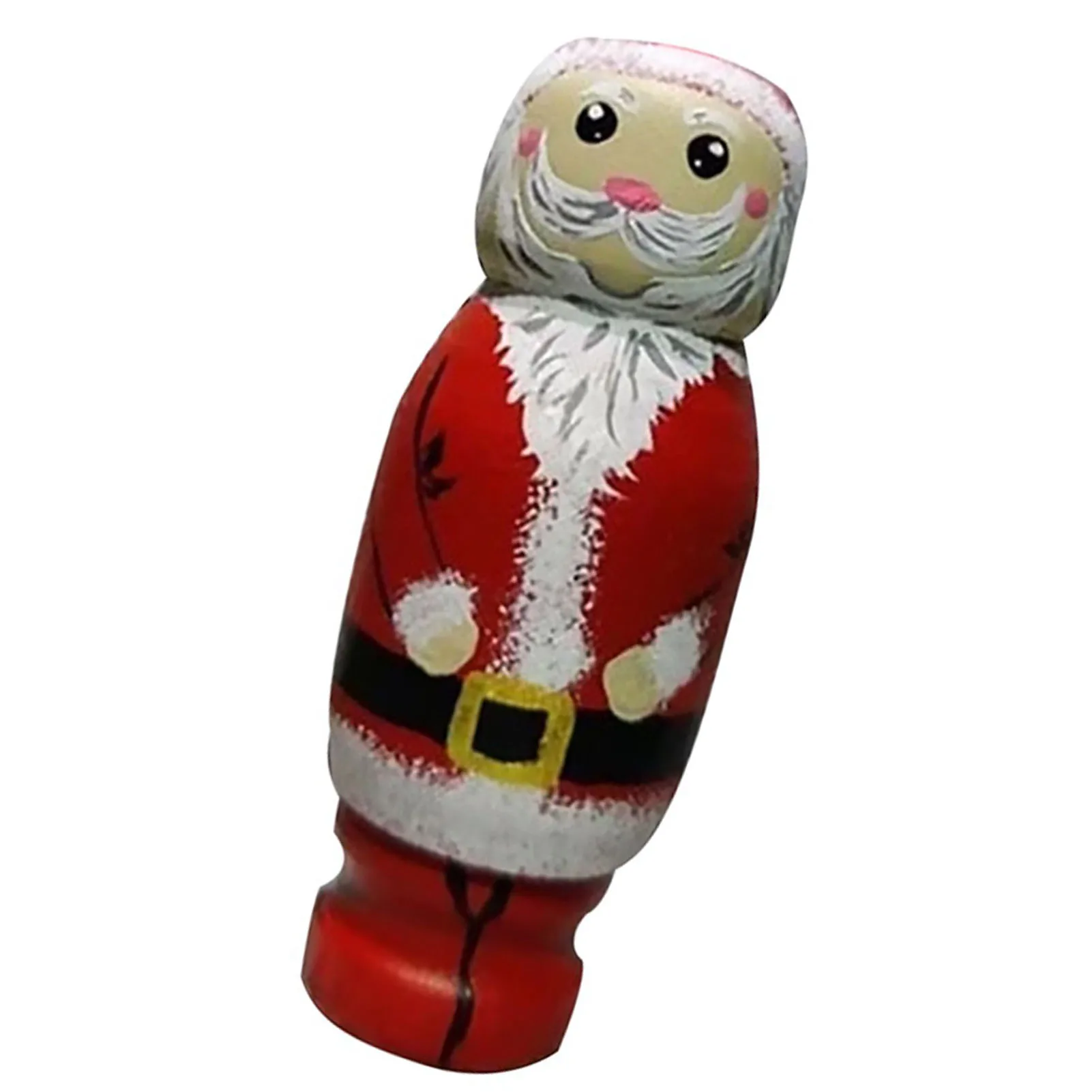 Pendentif drôle de père Noël de Noël, style de Noël, statue en bois, décor de fête à thème