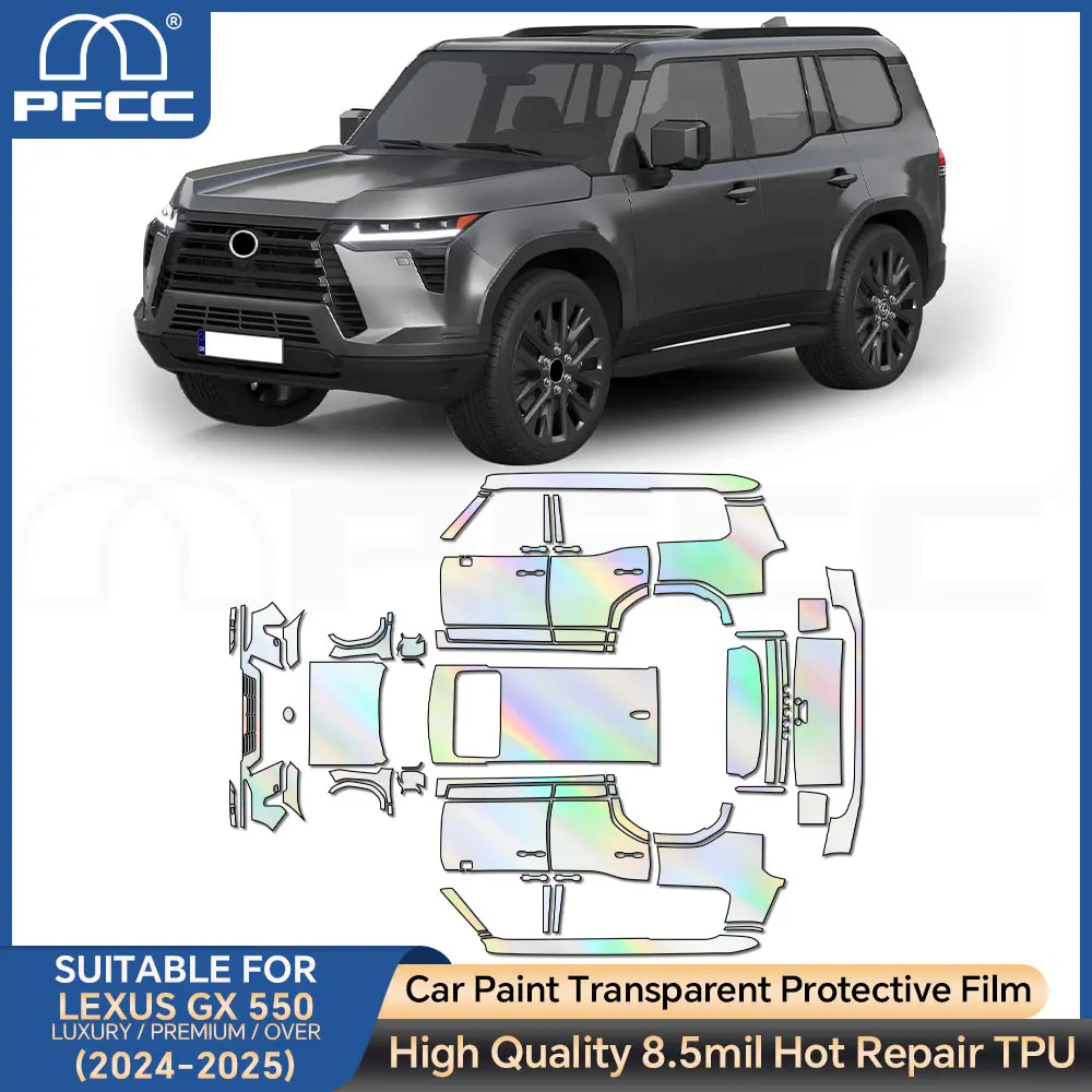 

PFCC Pre-Cut Paint Protection Car Film For Lexus GX 550 Luxury Premium Over 2024 2025 Car Clear PPF Kit Sticker Accessories