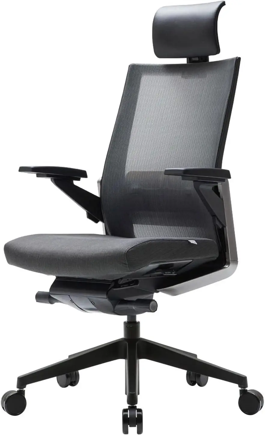 SIDIZ T80 Premium Ergonomic Office Chair : Extreme Comfort Home Office Desk Chair, Adjustable Headrest, Lumbar Support, 3D Armre