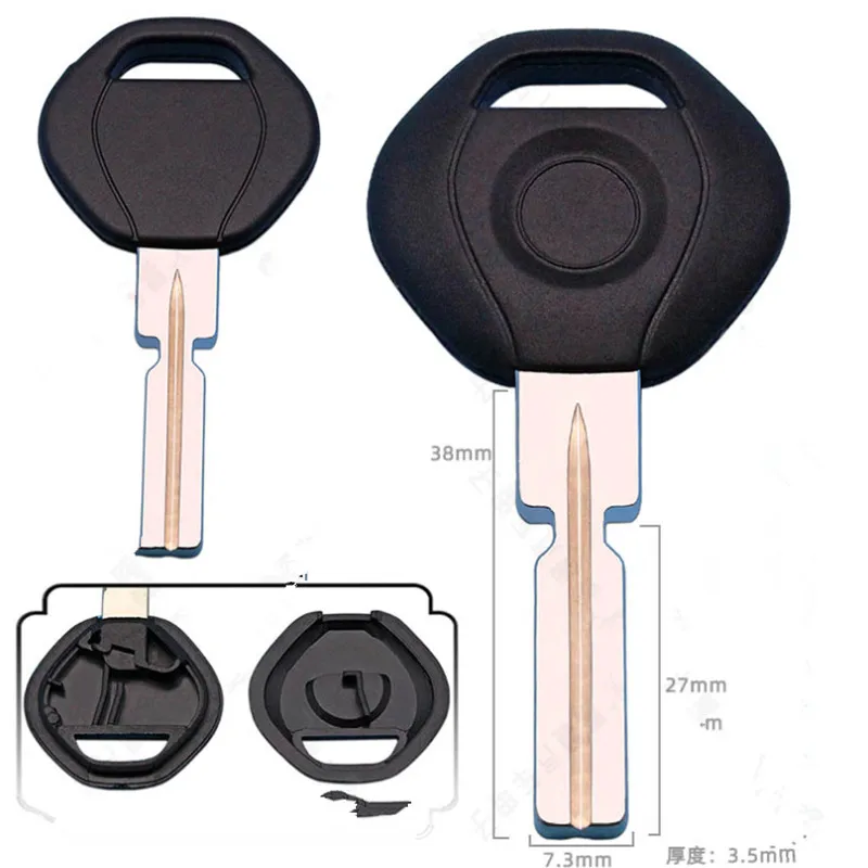 

10 шт. необрезанный чехол для автомобильного ключа с транспондером зажигания и лезвием HU58 для BMW 3 5 6 серии X3 X5 Z4 Z8 E36 E34 E38 E39
