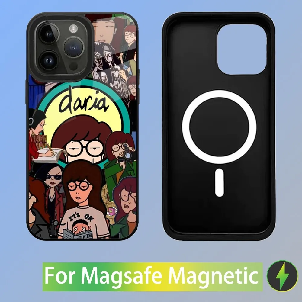 Cartoon D-Daria Phone Case For iPhone 15,14,13,12,11,Plus,Pro,Max Mini Magsafe Magnetic Wireless Charging