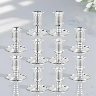 10Pcs Electronic Candleholder Premium Plastic Desktop Decor for Home Party Wedding Festival Pillar Stand Indoor
