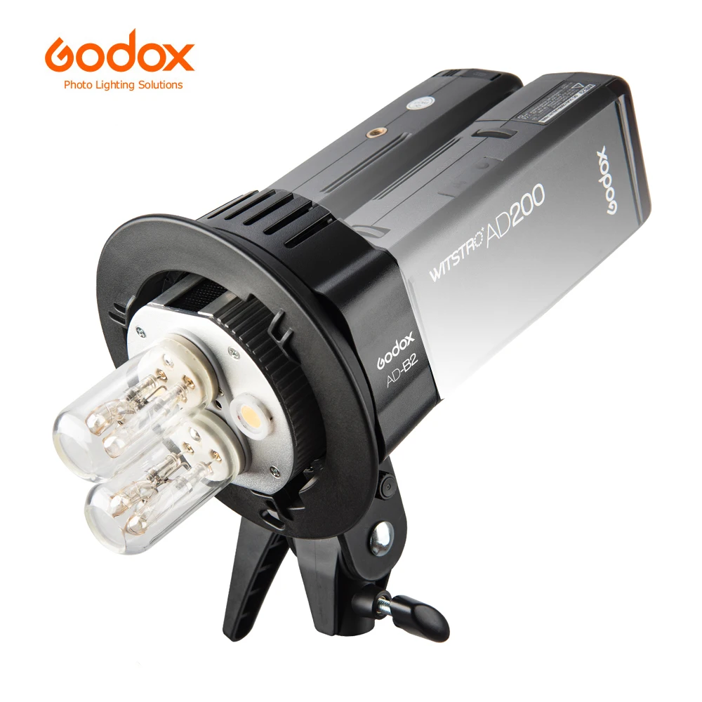 

Godox AD-B2 Dual Power Twin Head Bowens Mount для установки 2 Godox AD200 или AD200 Pro Pocket Flash или Flashpoint eVOLV 200 TTL