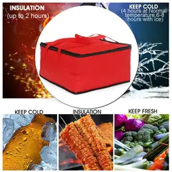 Waterproof Insulated Bag Cooler Folding Picnic Portable Bag Pizza Bag Food Pack Bag Camping Ice Hiking Delivery Thermal Foo G8P5