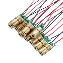 1/3/5/10pcs Laser diode 650nm 6mm 3V 5 million watt Adjustable Laser Dot Diode Module Red Copper Head