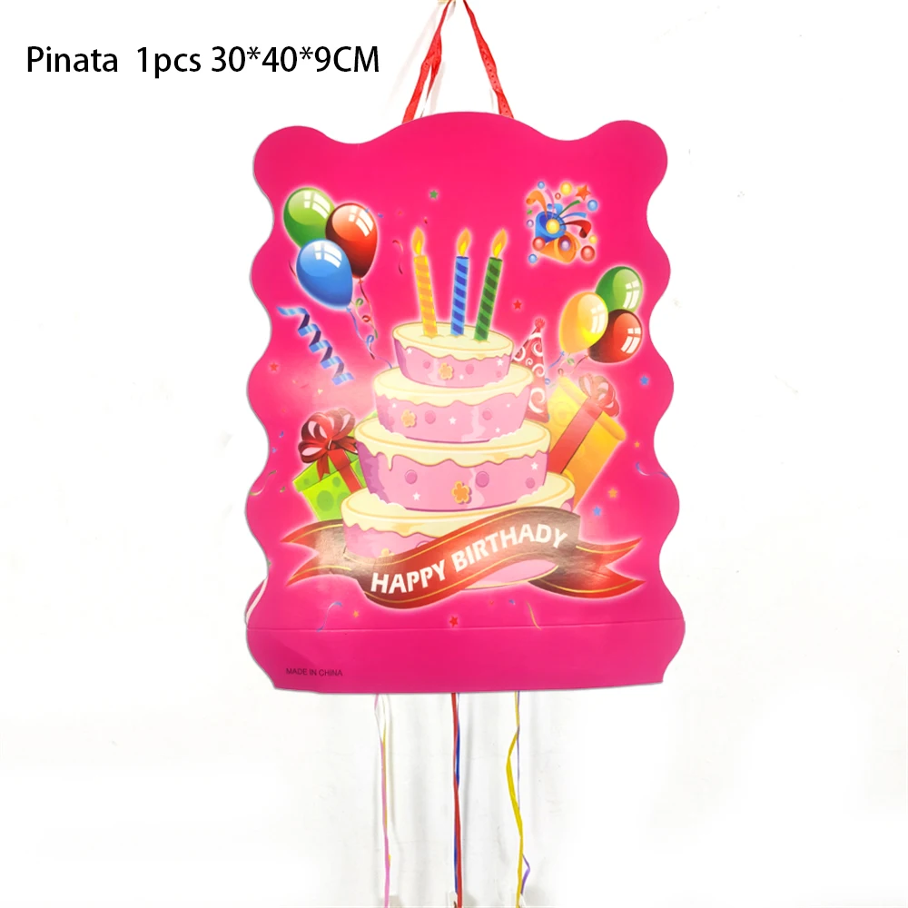 1 pz/lotto Cute Smiling Face Cake Owl Party Time Balloons Dessert Happy Birthday piecata Event Party Decorations fai da te Pinata