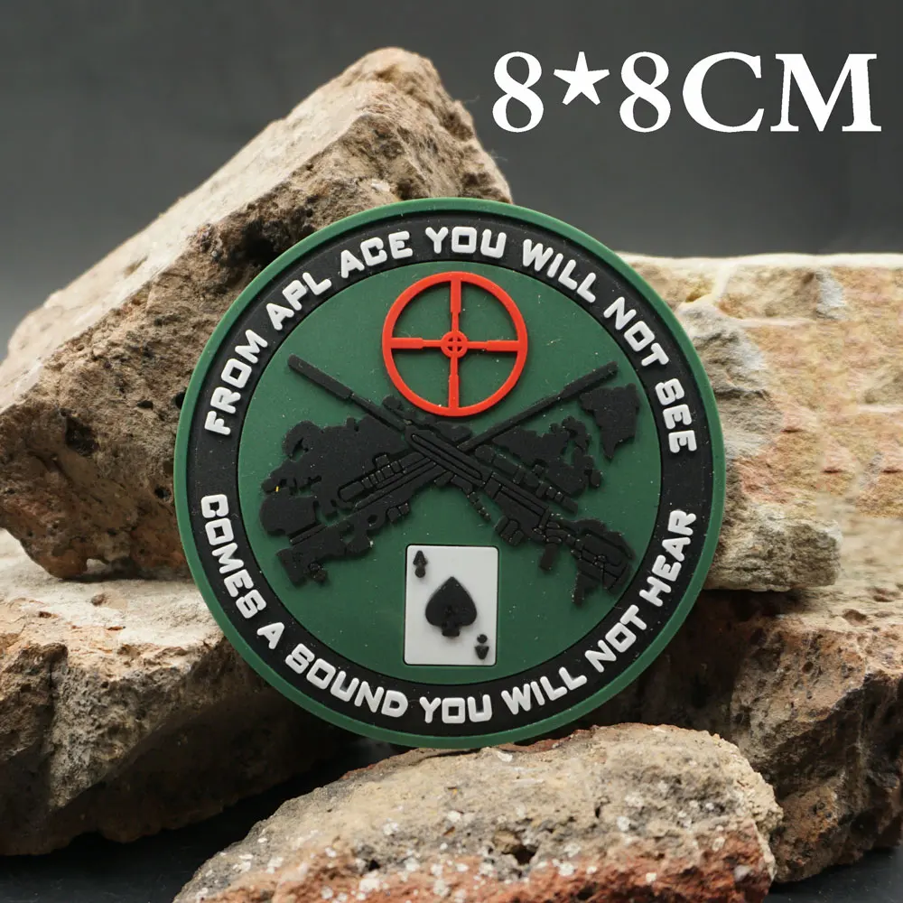 sniper PVC Patches with Hook and Loop Backing for Backpacks Clothing military Accessories