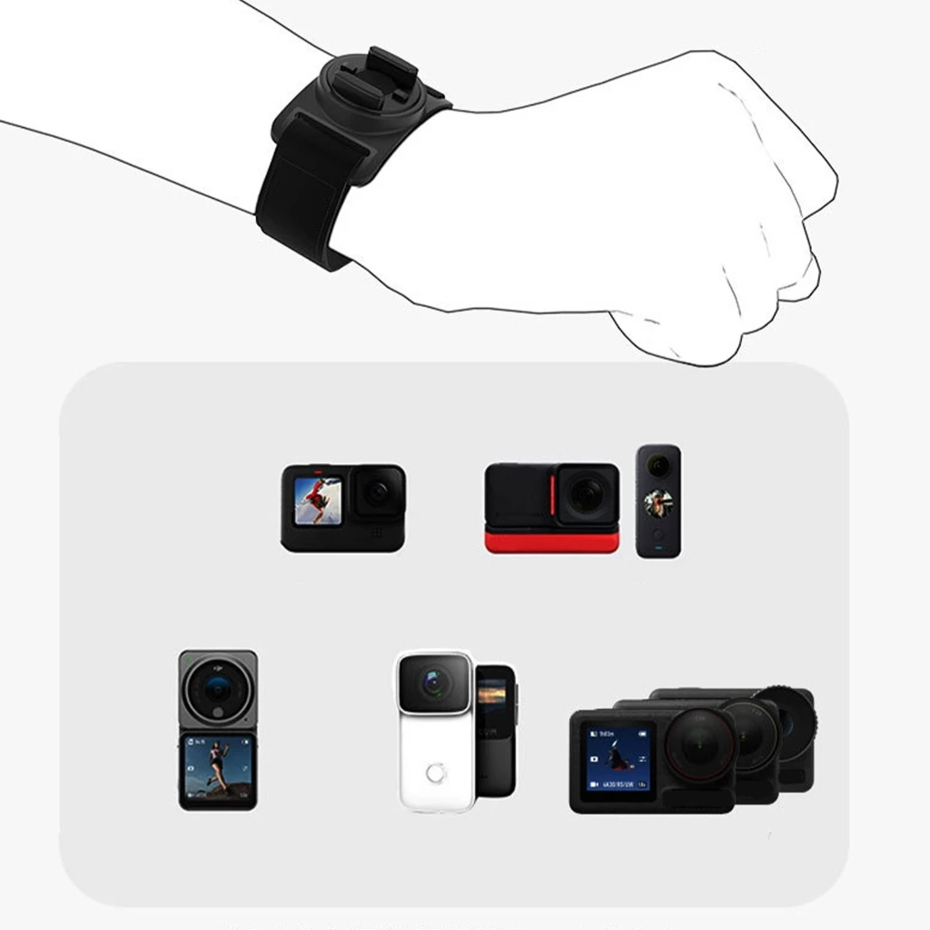 Freihändiges 360-Grad-Drehbares Handgelenksband für Action 5pro/4/3 Actionkameras, Langlebig und Drehbarer Freihändiger Aufnahmearm – Detail 9