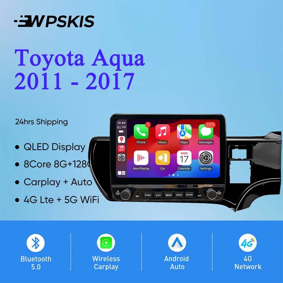 Android 14 8G Ram Car Autoradio GPS Navigation Tape Recorder For Aqua 2011 2012 2014 2017 Car Radio Music Video Audio Head Unit