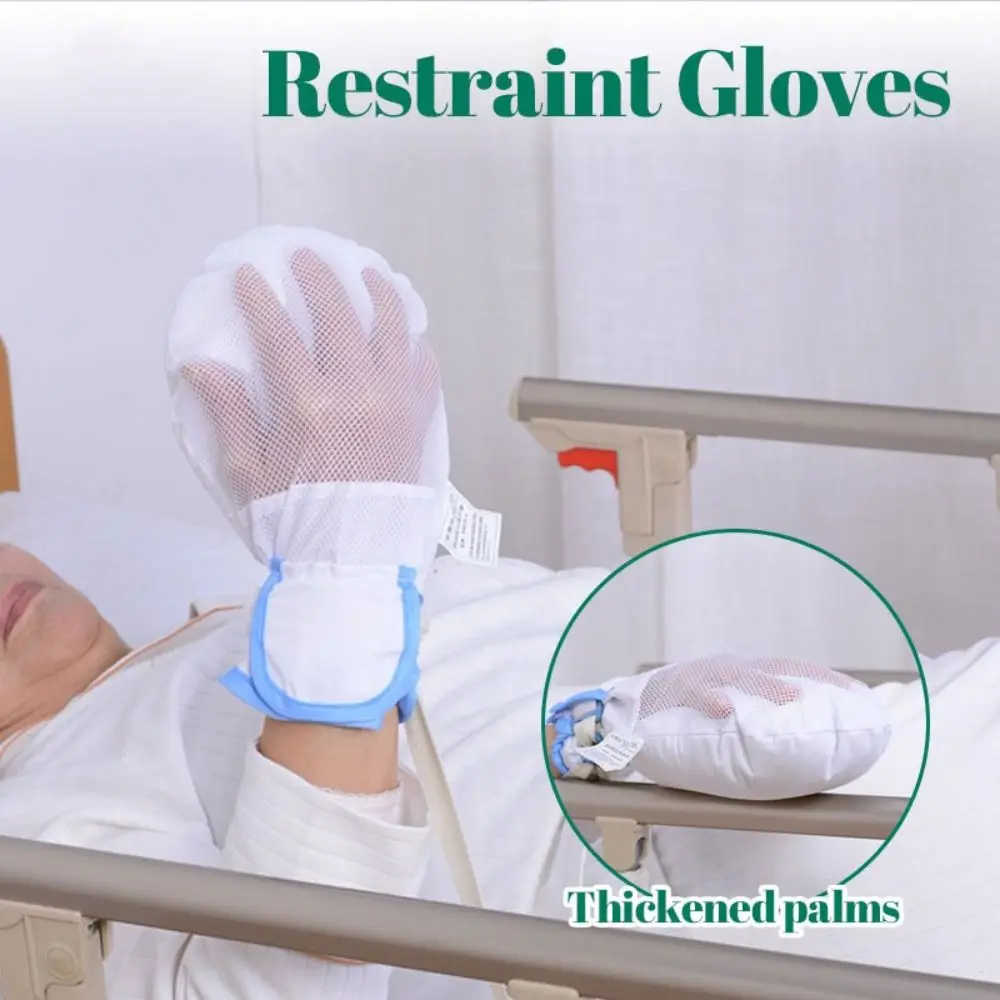 

Extra-Thick Bottom Hand Restraint Gloves Softer Bottom Anti-Grab Dementia Care Gloves High Quality Finger Control