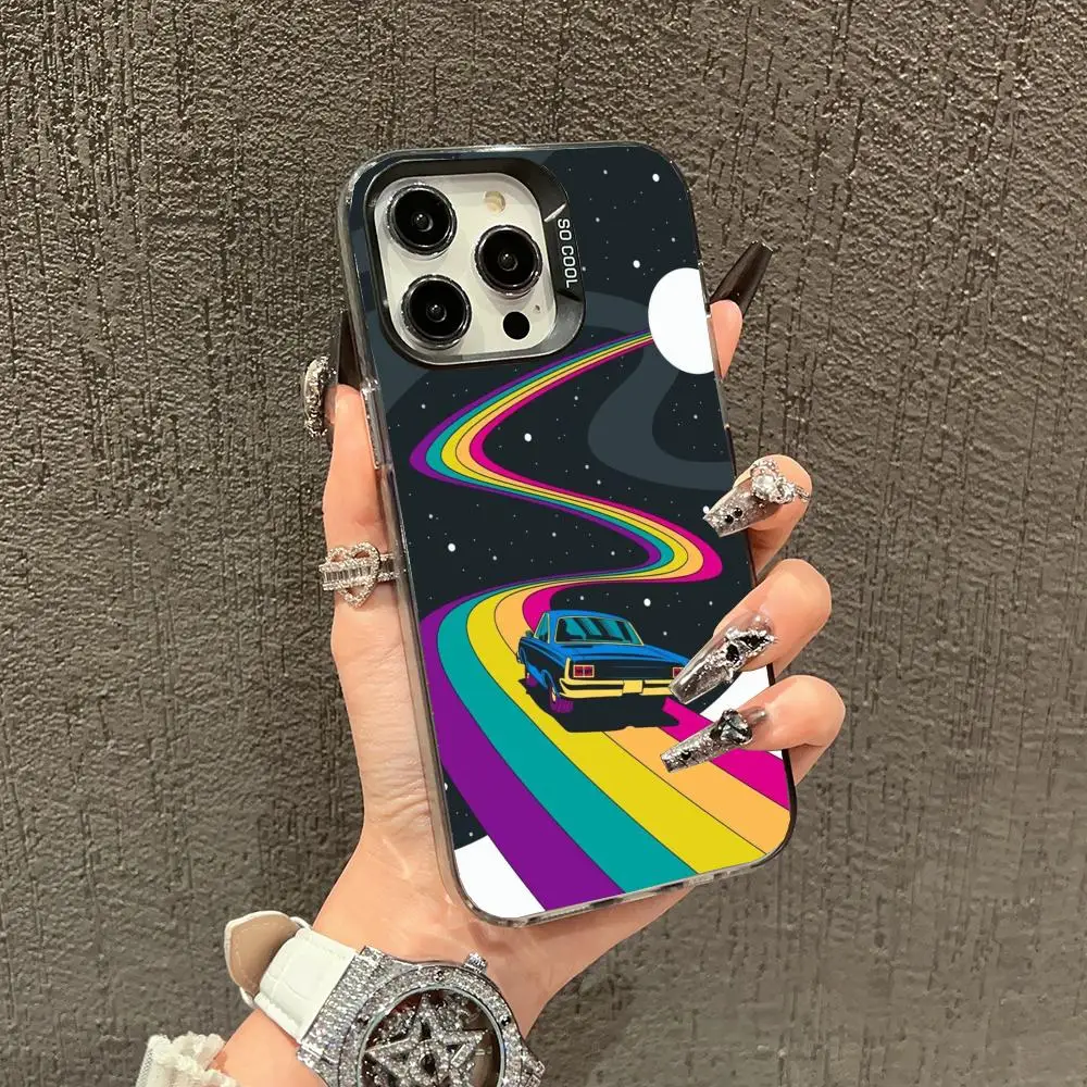 

Colored pavement case for iPhone17 16 15 14 13 12 11 Pro/ Max/Plus shock-proof rear cover anti-fingerprint