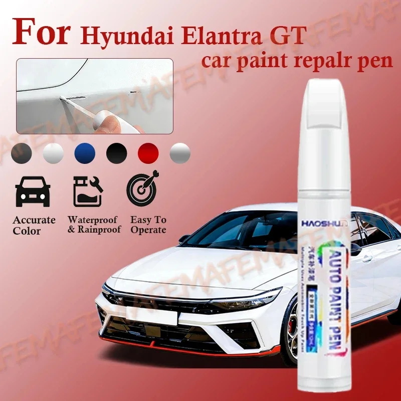 

For Hyundai Elantra GT 2000-2025 MC RB HY Paint Repair Pen Touch Up Scratch Remover DIY Auto Accessories Black White Blue Silver