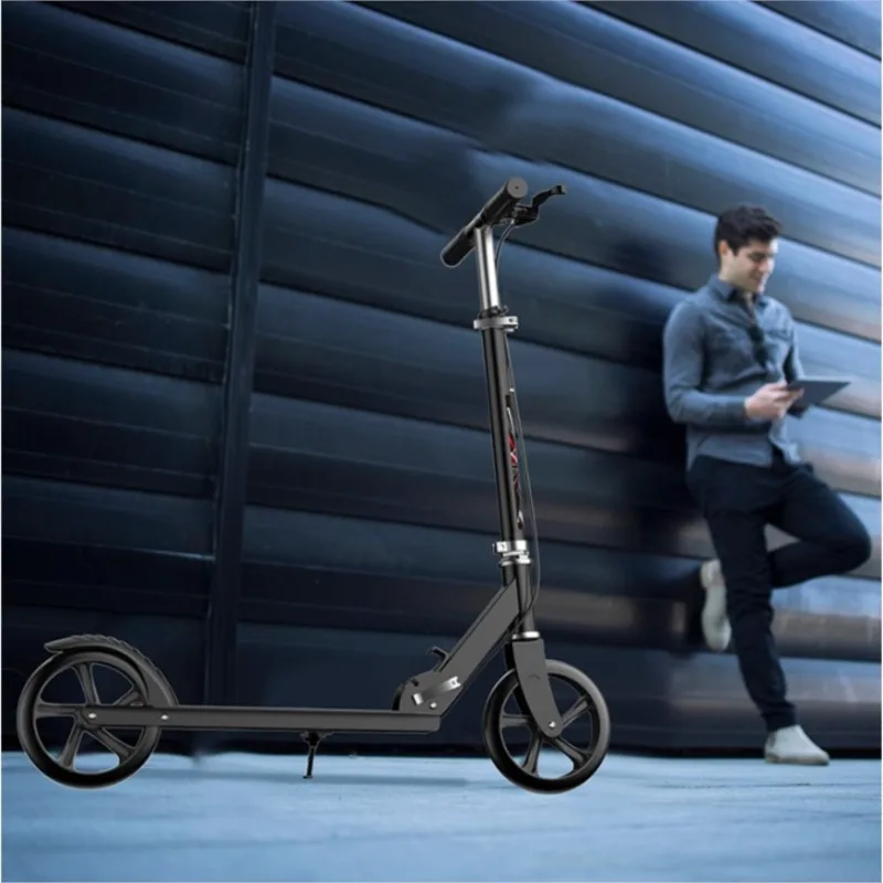 Cooya 2024 Wheel Scooter Adult Scooter Teenagers Two Rounds Of Two Folding City Adult Hand Brake Instead Of Walking Kaykaylar