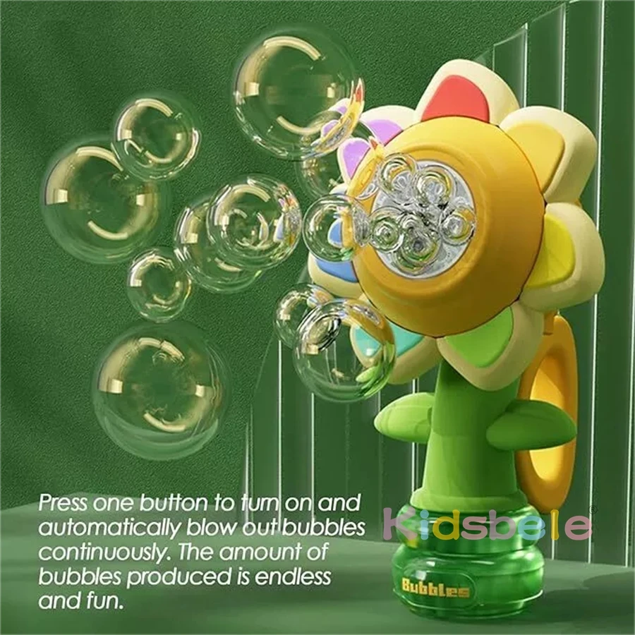 Automatic Bubble Machine  Dancing Flower Bubble Machine for Kid Party Bubble Maker For Bath Picnic For boy girls