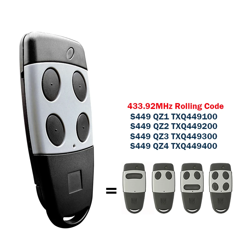 20 шт. CARDIN S449 QZ2 QZ4 QZ1 QZ3 пульт дистанционного управления для гаражных ворот 433 МГц TXQ449200 TXQ449300 TXQ449400 пульт дистанционного управления для открывания ворот