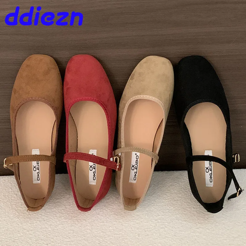 Sepatu wanita lembut, sepatu wanita flat, sepatu kasual, sepatu gesper, sepatu kantor, sepatu flat Mary Janes