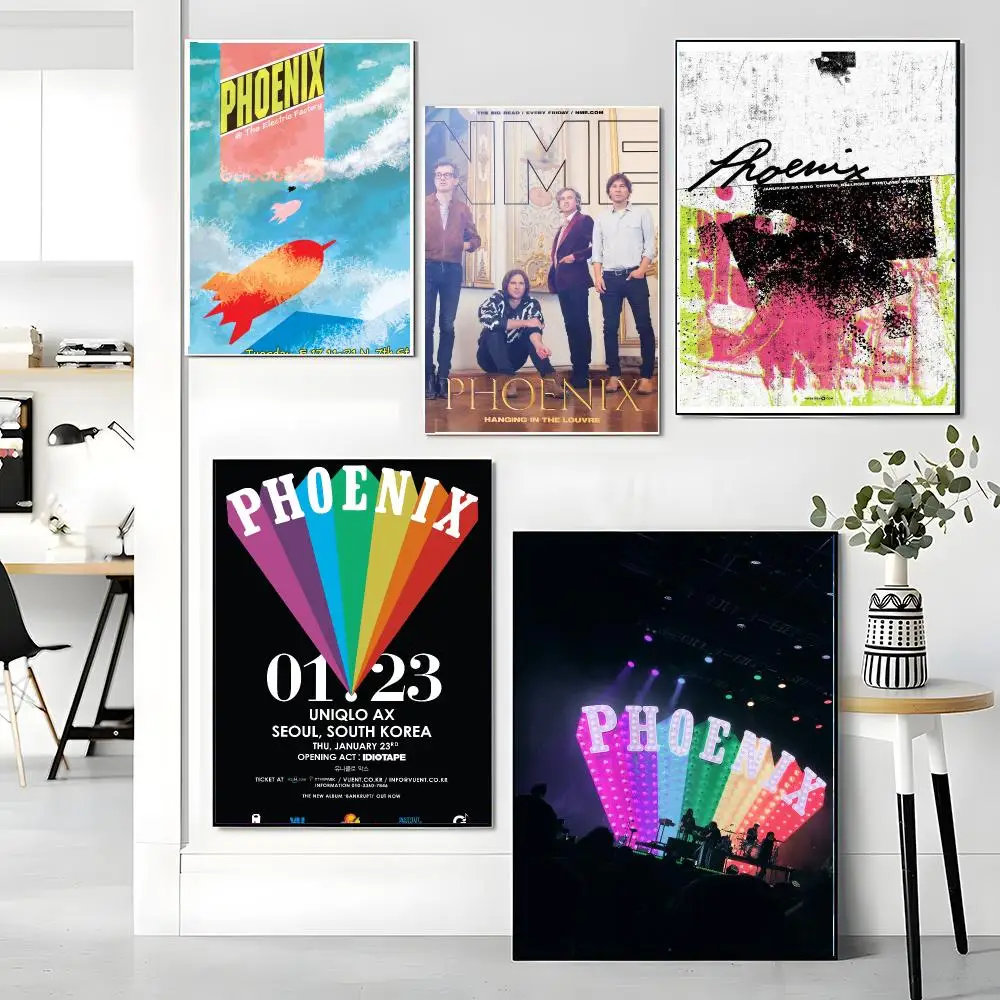 band P-Phoenix-X Painting Calligraphy Boho Botanical Decor for Living Room Elegant Home Style