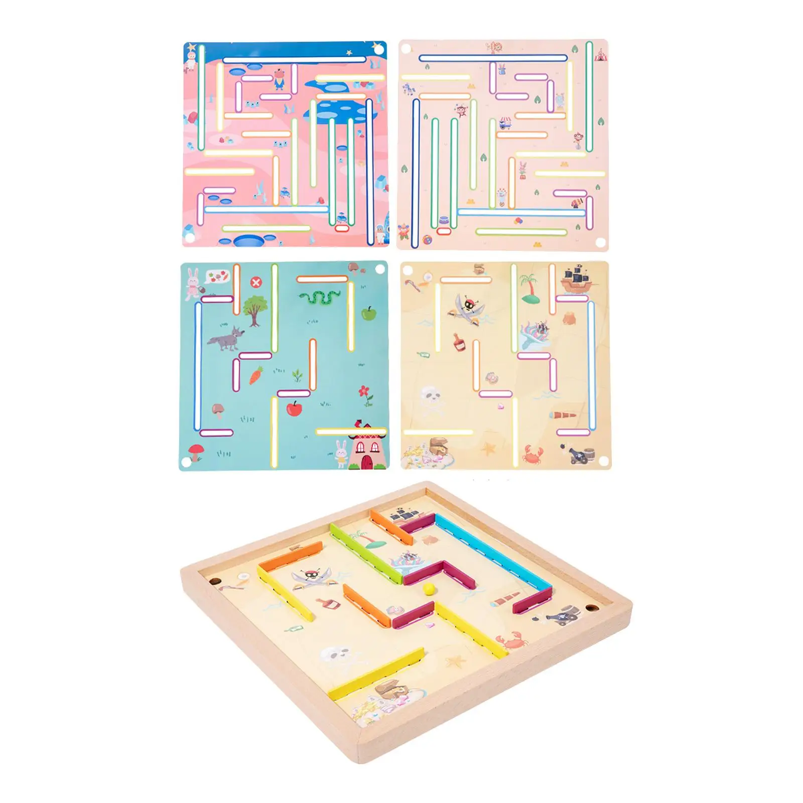 Holz Labyrinth Spiel Labyrinth Brettspiel Tisch Aktivität Montessori Spielzeug für Mädchen Jungen Kinder Vorschule Kinder Weihnachts geschenke