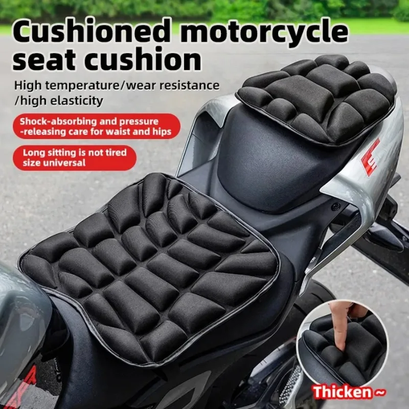

Comfort Gel Motorcycle Seat Pad 3D Breathable Universal Shock Absorbing Cushion Bike Seat Cover for Advanced Mountain Riding