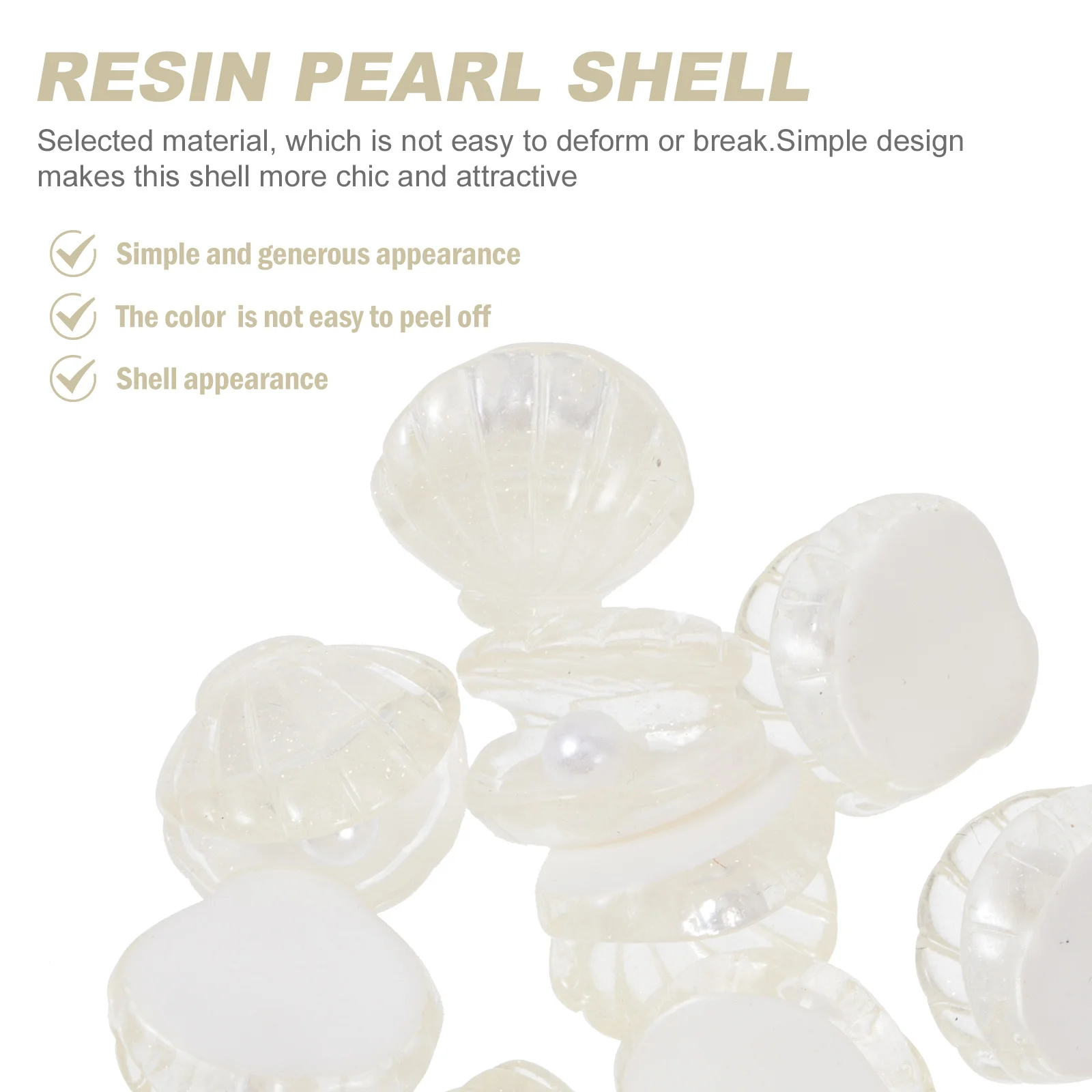 

20 Pcs Pearl Shell Hairpin Seashell Charms Jewelry Making Pearls Shells for Braids Accessories Pins Dining Table DIY