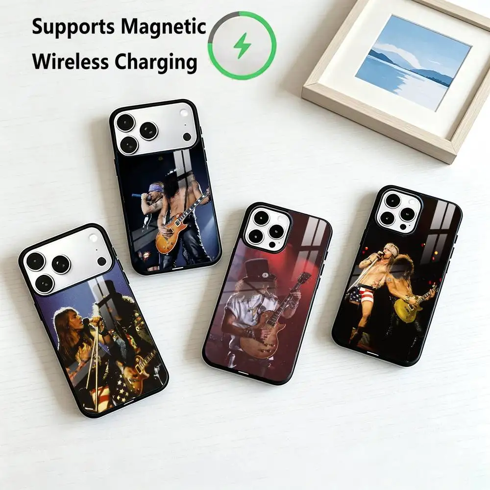 GNR band Slash Guns-N Roses  Phone Case For iPhone17,16,15,14,13,12,11 Plus,Pro Allows magnetic wireless charging Gift