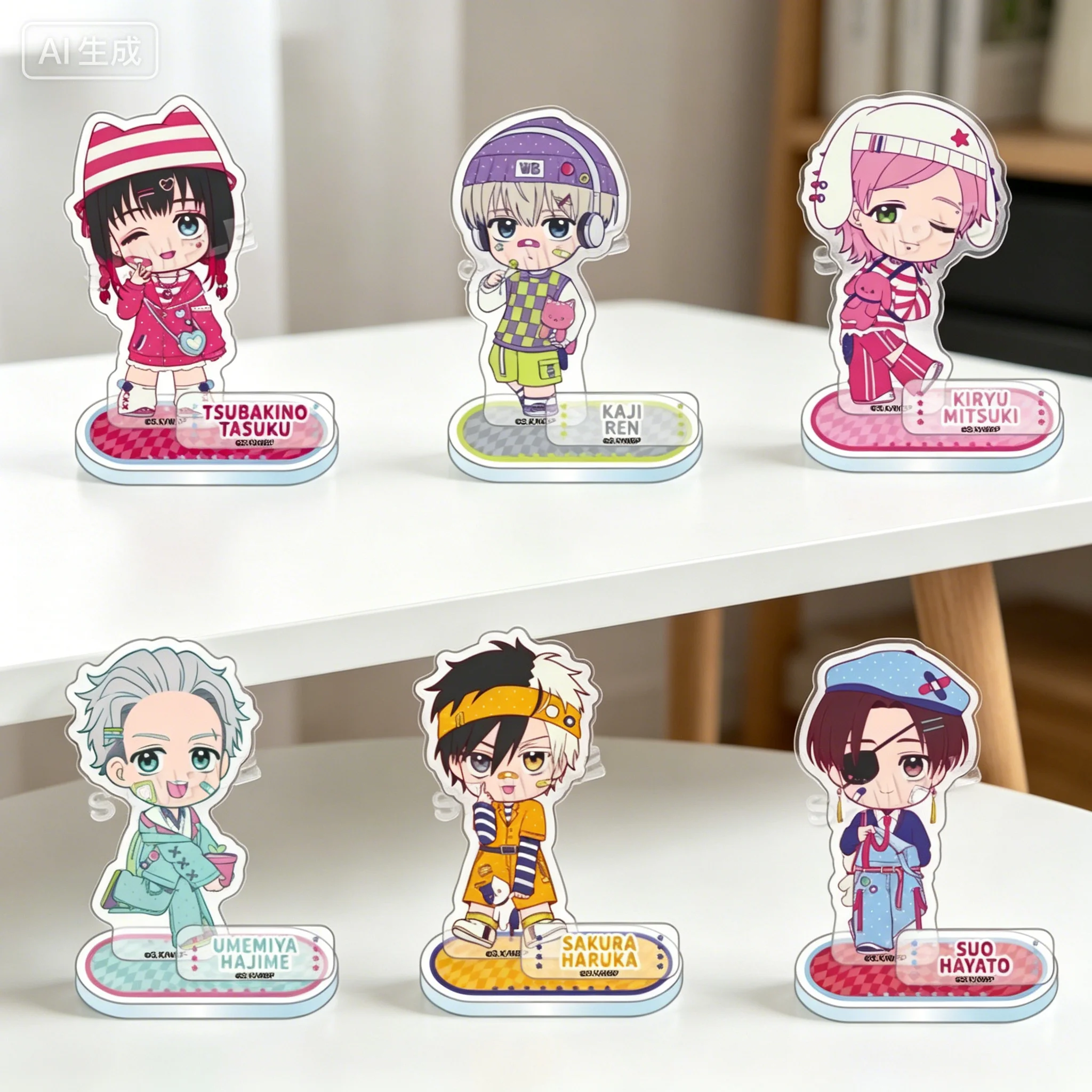 Anime WIND BREAKER Sakura Haruka Suo Hayato Umemiya Hajime 10cm Acrylic Stand Model Plate Keychain Tabletop Decorations