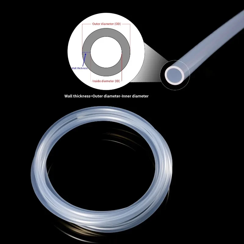1~10m Food Grade Silicone Tube Transparent Diameter 0.5 1 2 4 5 6 7 8 9 10 11 12 14 16 18 20 32mm Flexible Silicone Rubber Hose