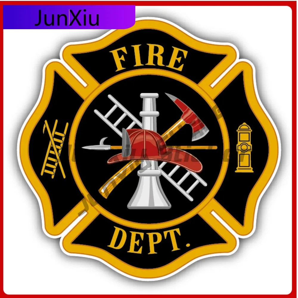 

Fire Department Maltese Anime Best Gift Scratch Resistant Creative Car Decal Accessory Waterproof Vinyl Laptop Window Bumper