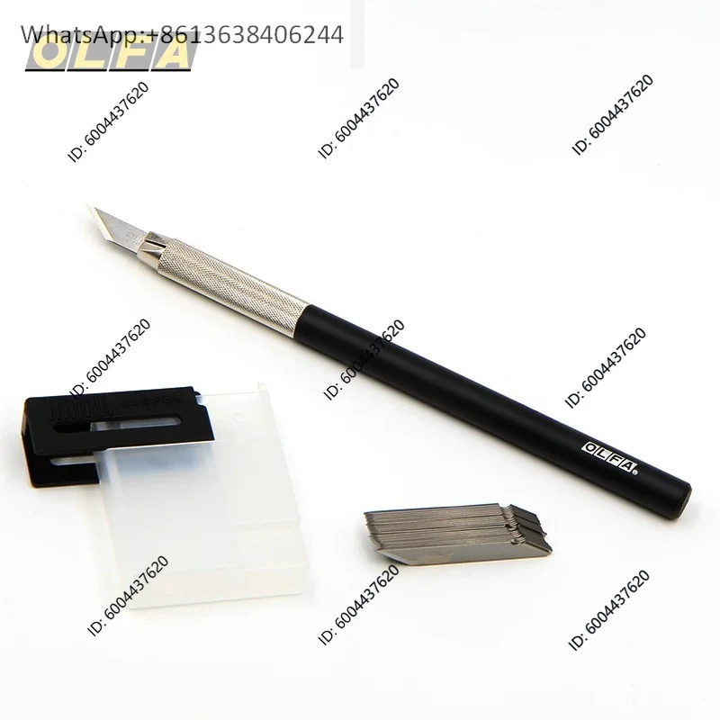 Cuchilla de tallado de madera OLFA, cuchilla de tallado de 6 mm, cuchilla tipo lápiz, 25 piezas, compatible con AK-1 LTD-09