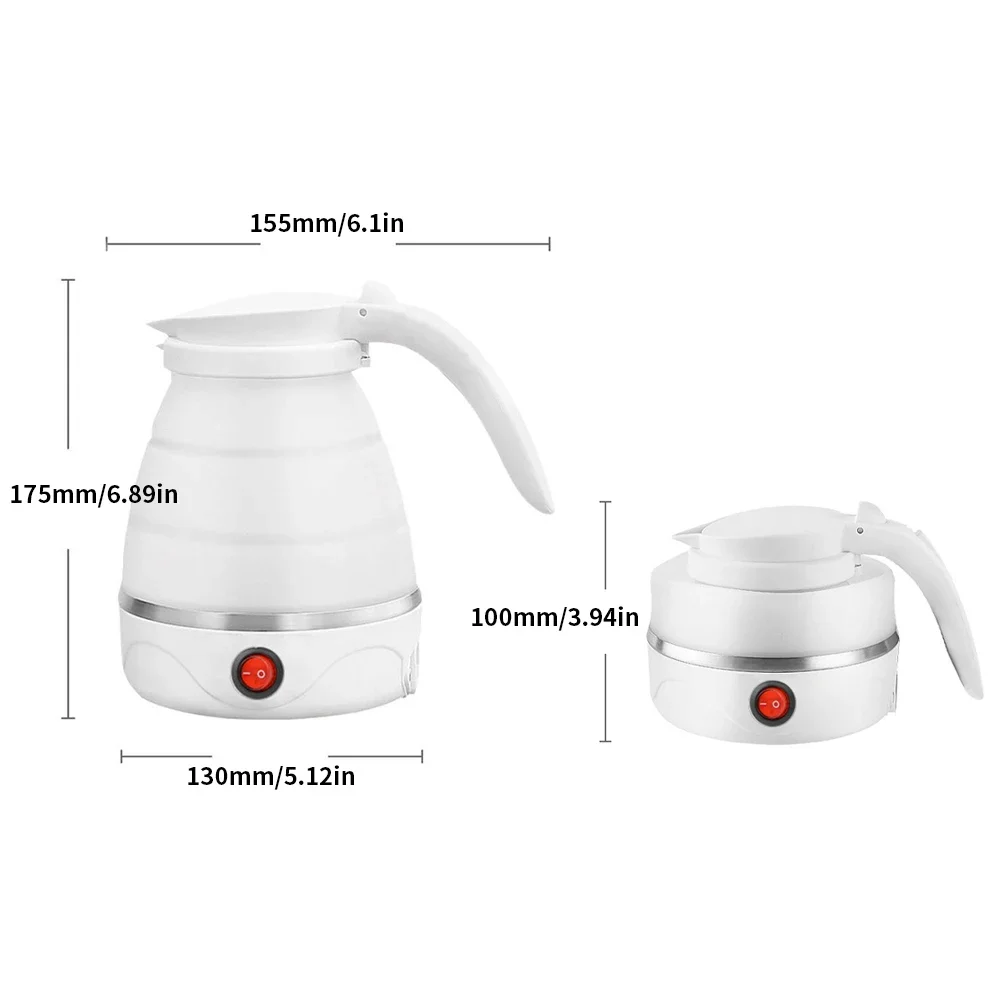 السفر المنزلية غلاية قابلة للطي سيليكون304 الفولاذ المقاوم للصدأ المحمولة غلاية ضغط طوي مانعة للتسرب غلاية 600 مللي