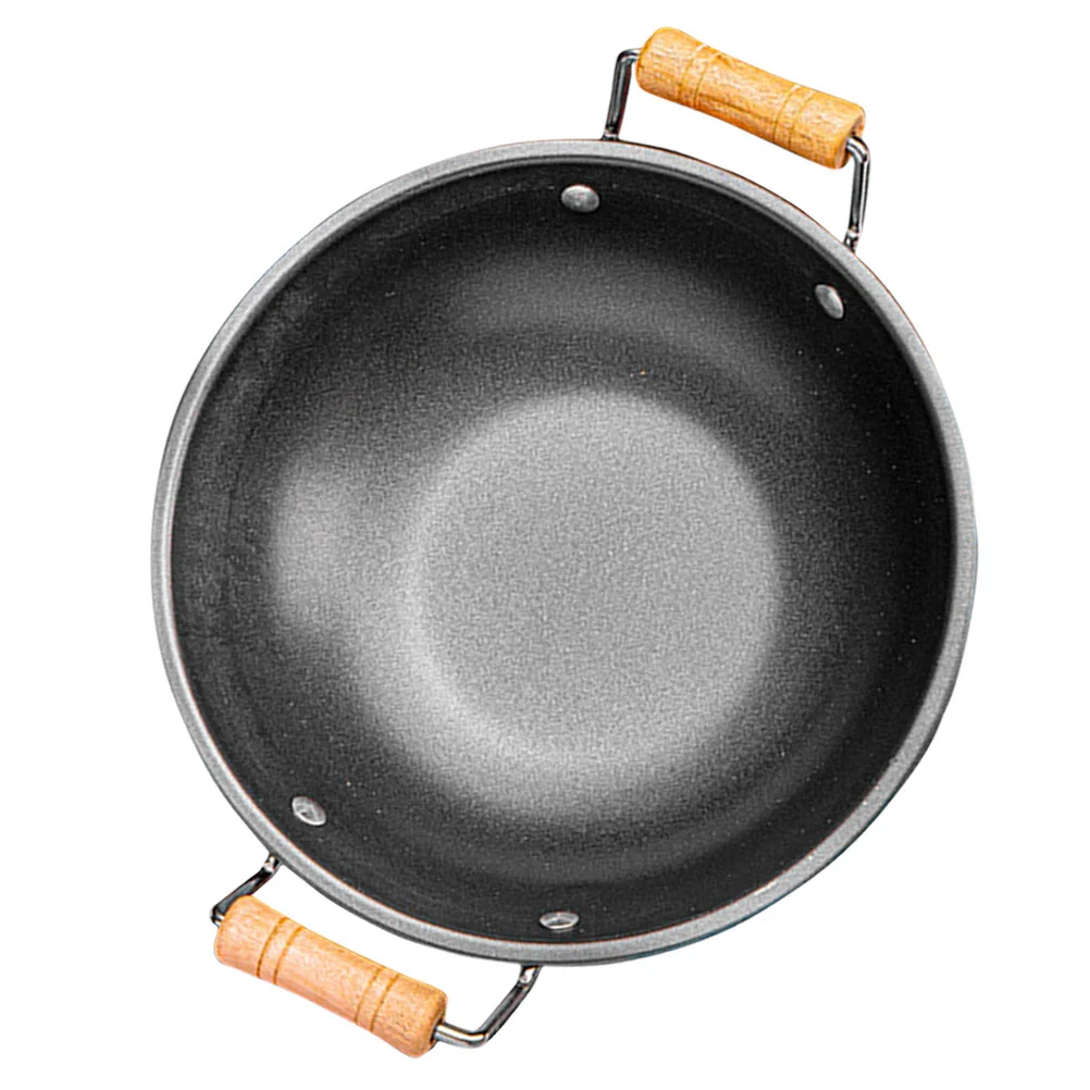 

Flat Cooking Griddle Small Outdoor Cookware Metal Household Kitchenware Stainless Steel Wok Black Pan for Stove Work