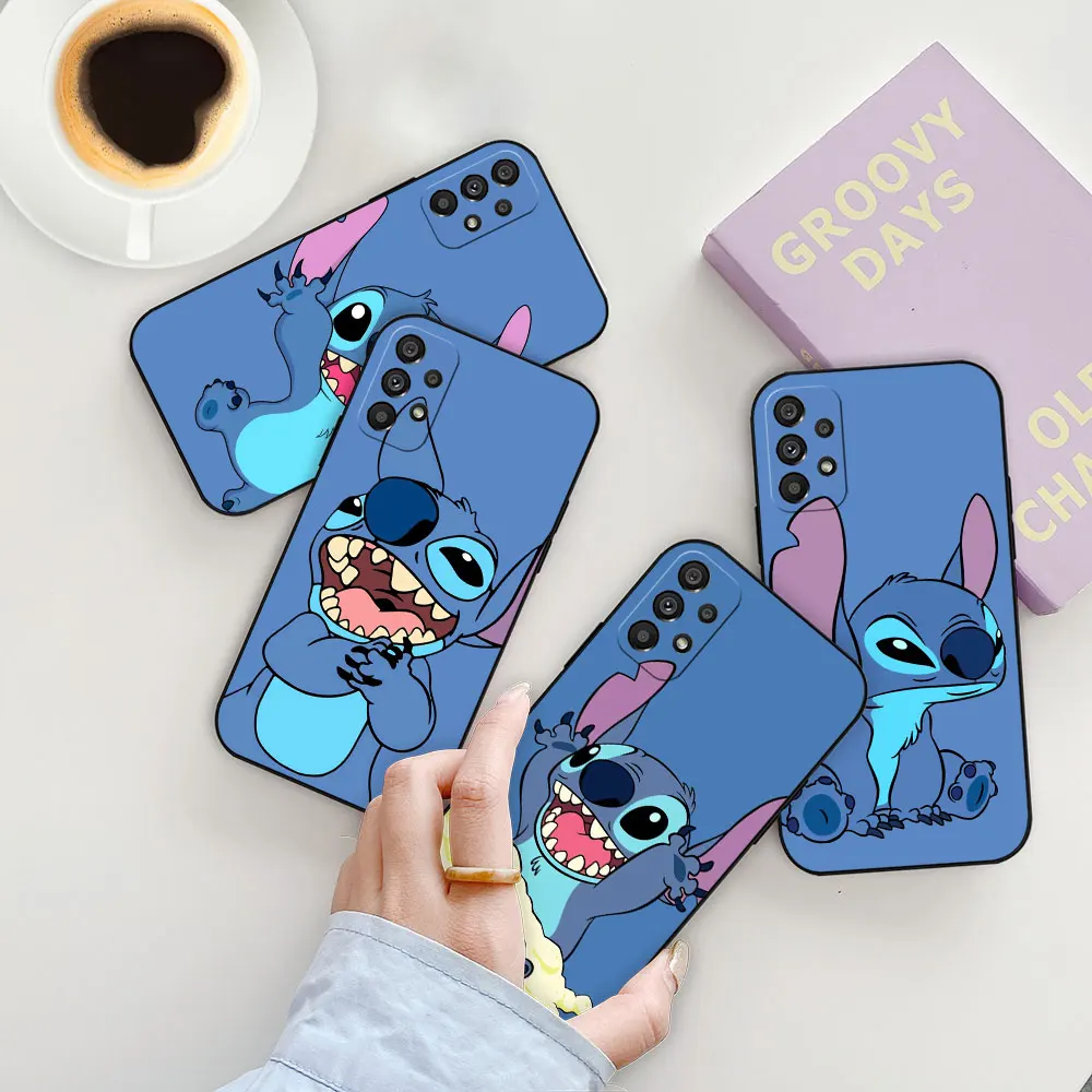 Cartoon Disney Cute Lilo Stitch Case For Samsung Galaxy A73 A72 A71 A55 A54 A53 A52 A51 A90 A80 A70 A42 A35 A34 A33 A32 5G Cover