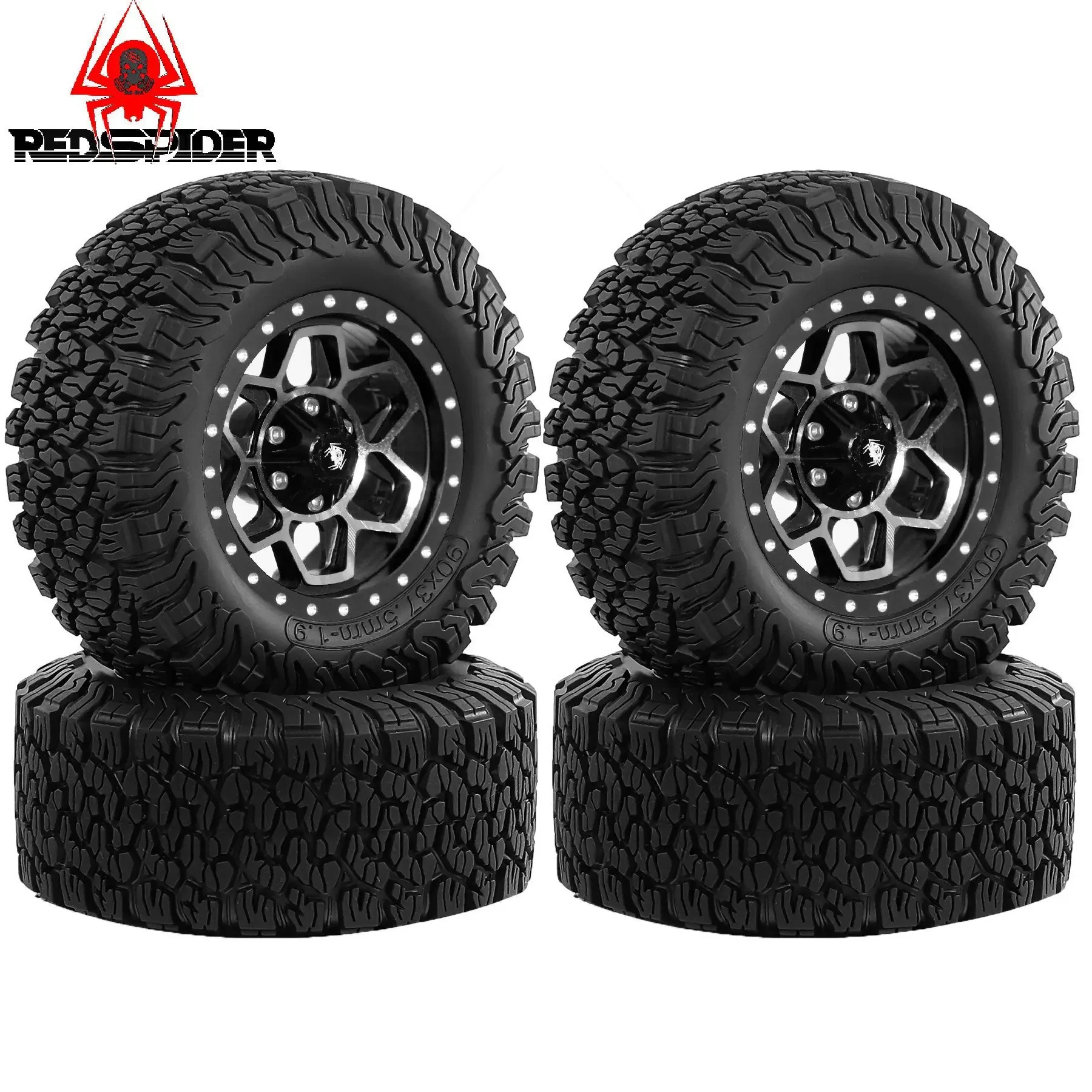 4Pcs 90mm 1/12 Crawler Tire 12mm Wheel Hex for RC Crawler Car D90 D91 D96 MN98 MN99S MN86 MN86S G500 - Image 3