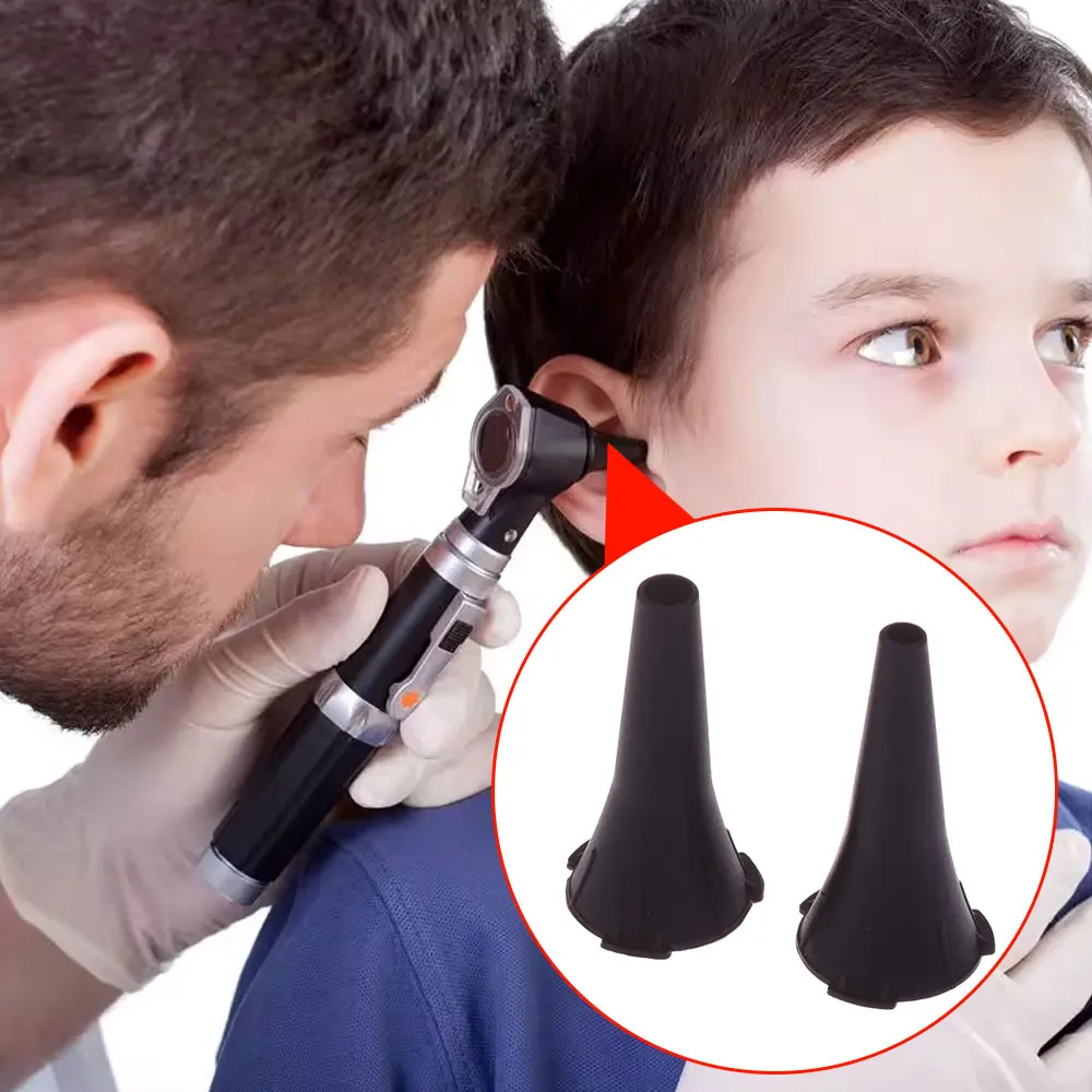 10 قطعة قابلة لإعادة الاستخدام الإنسان غير المتاح الأذن منظار الأذن ملحق فوهة Specula استبدال مخروط قمع