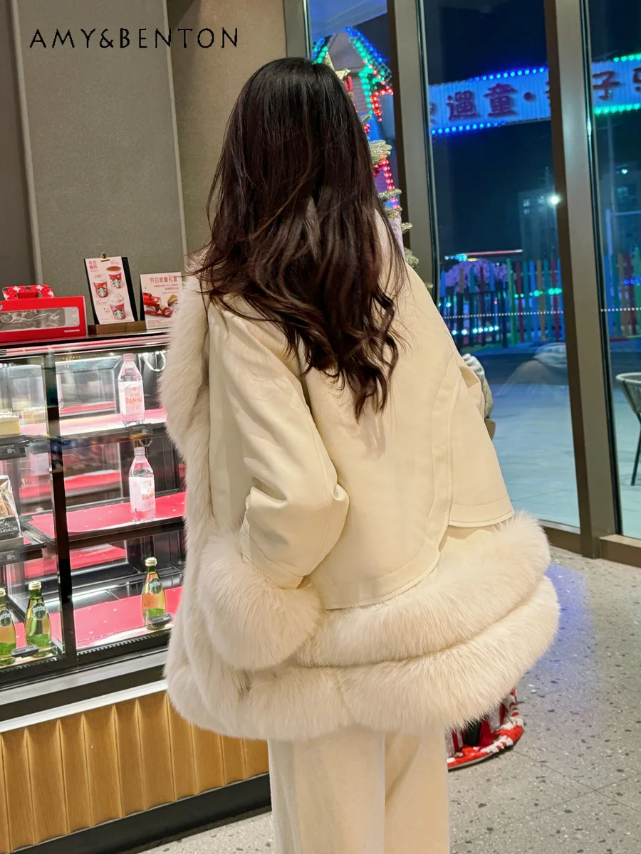 Sweet Graceful Imitation Fur Coat Women 2024 Winter New Fur Integrated Environmentally Friendly Fox Hair Fashion Short Faux Fur