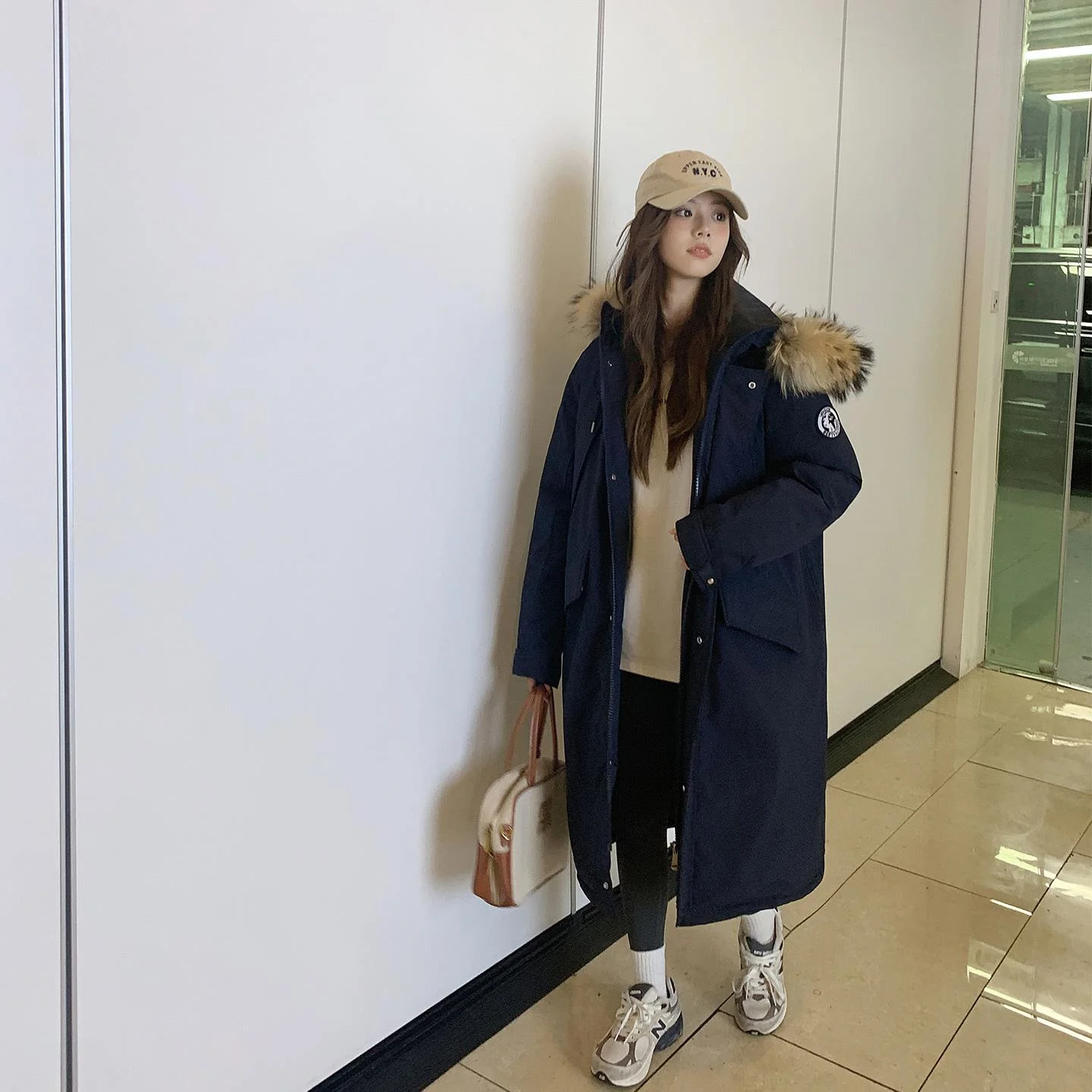 

Parkas Vintage Womens Winter Pilot-Style Functionals Detachable-Sleeve Ulzzang Contrasting Stainless Wrapped Adjustable Youthful