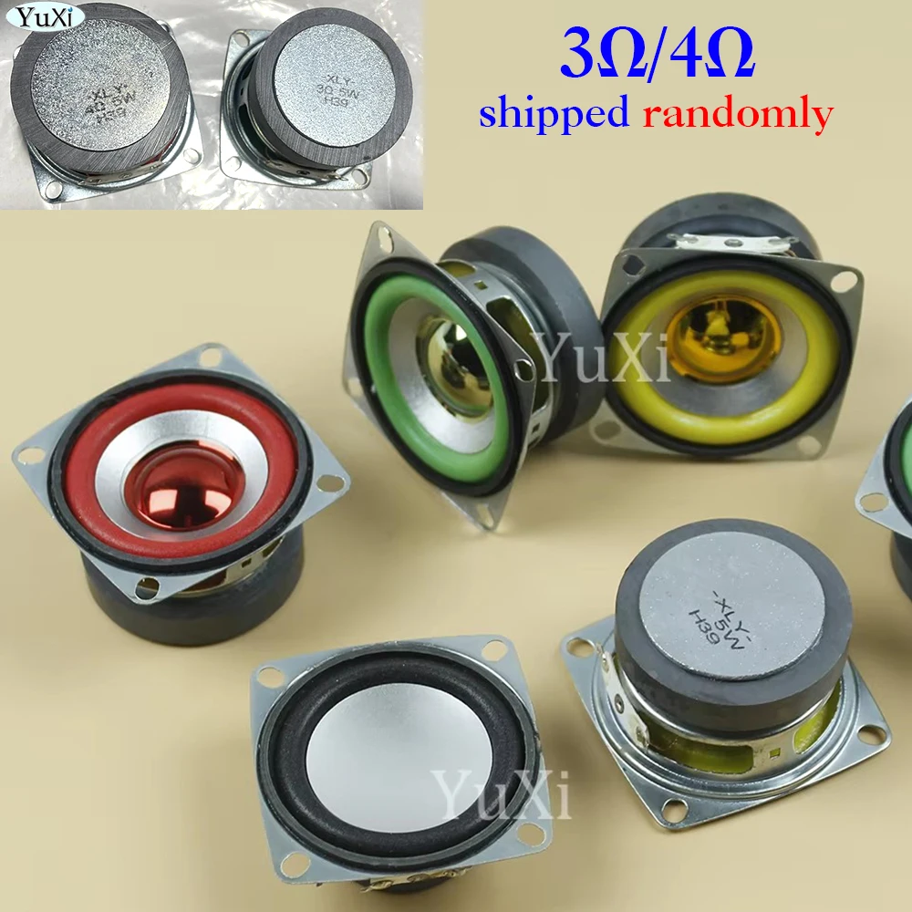 1Pc 5W 3O4Ohm Full-frequency Speaker Square Bluetooth Audio Radio External Magnetic Loudspeaker 3W 4Ohm 53MM
