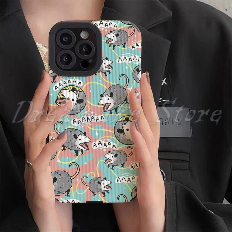 Opossum Screm Phone Case for Iphone 11 Pro Max Iphone 12 Pro Max Iphone 13 Pro Max Iphone 14 Pro Max Case